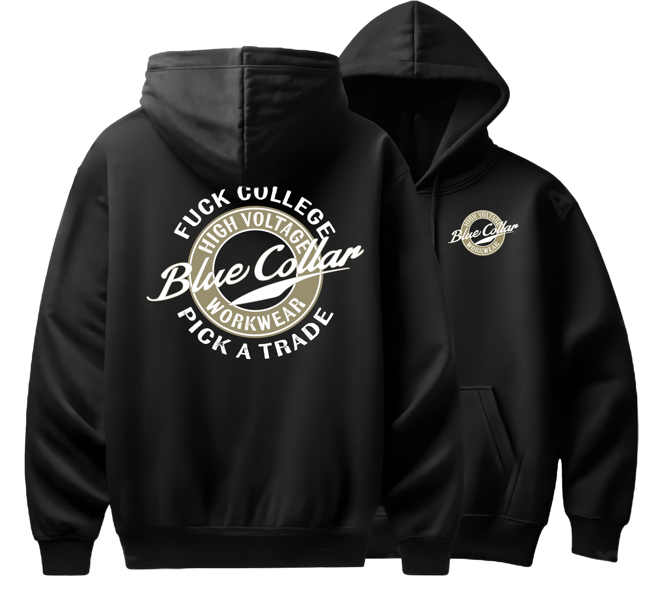 VTWELVE ブイトゥエルブ COLLEGE HOODY Fuck College Hoodie – High Voltage Workwear