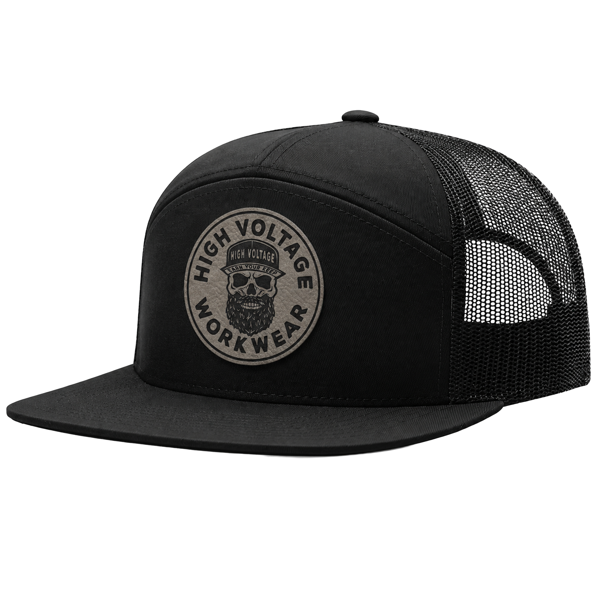 HV 7 Panel Hat Black/ Black