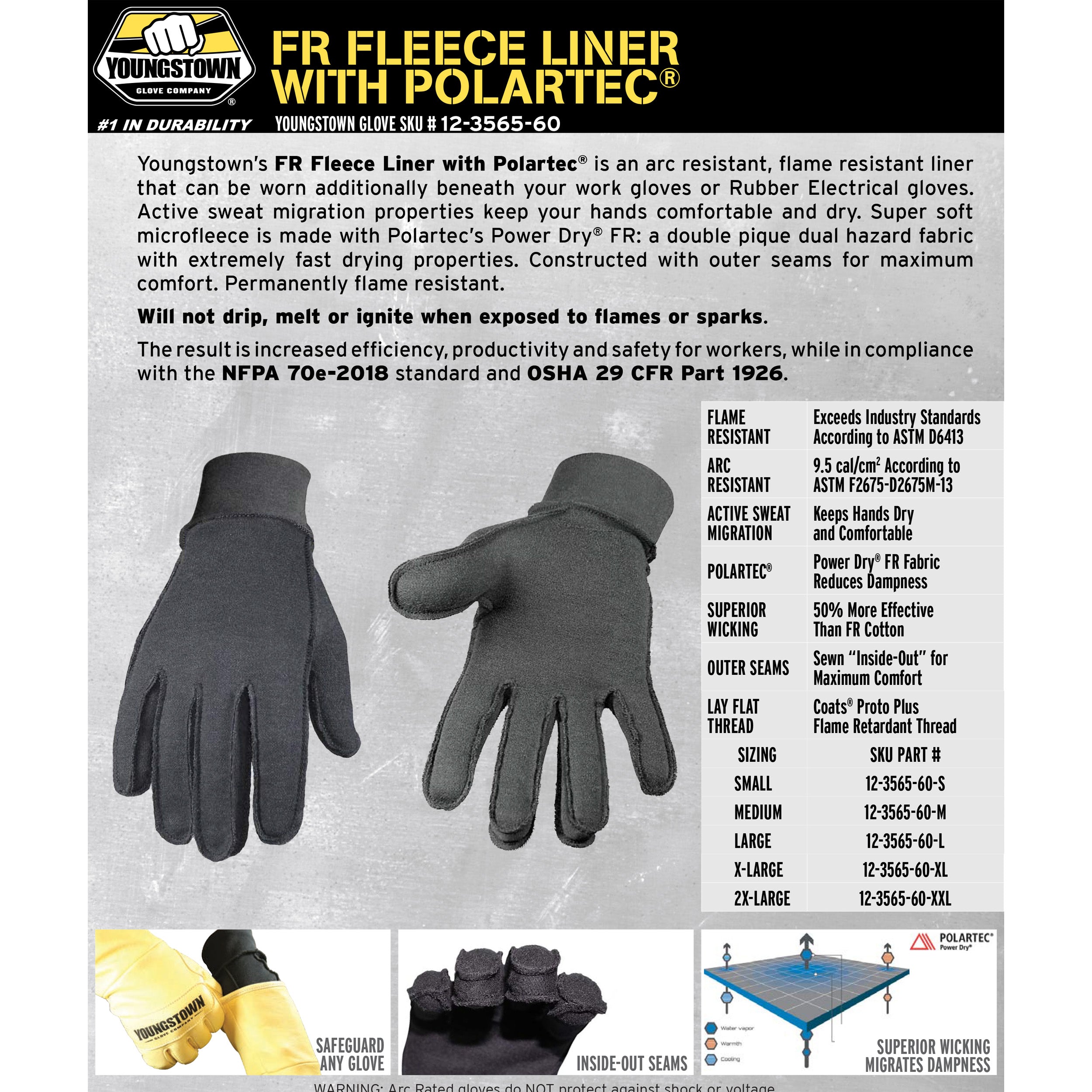 Youngstown FR Fleece Glove Liners
