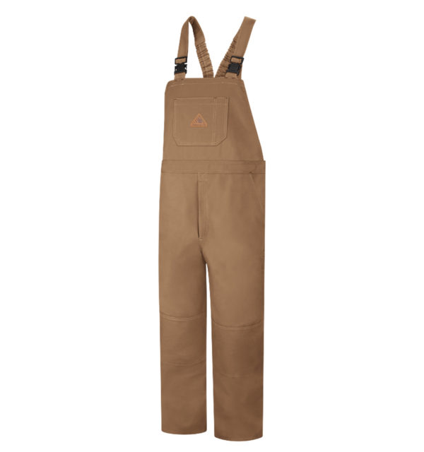 Bulwark-EXCEL-FR®-ComforTouch®-Unlined-Bib-Overall-Brown-Duck-BLF8BD-BROWN-FRONT